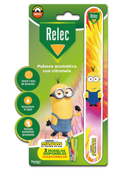 Relec Pulsera Antimosquitos Niños Minions Rosa 1 ud