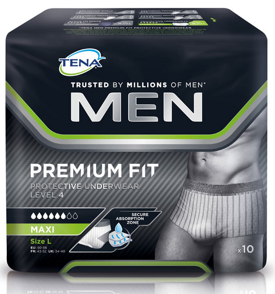 TENA Men Premium Fit Pants Maxi Talla L 10 Unidades