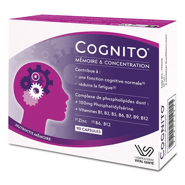 Cognito Mémoire et concentration, 90 capsules, cure de 3 mois