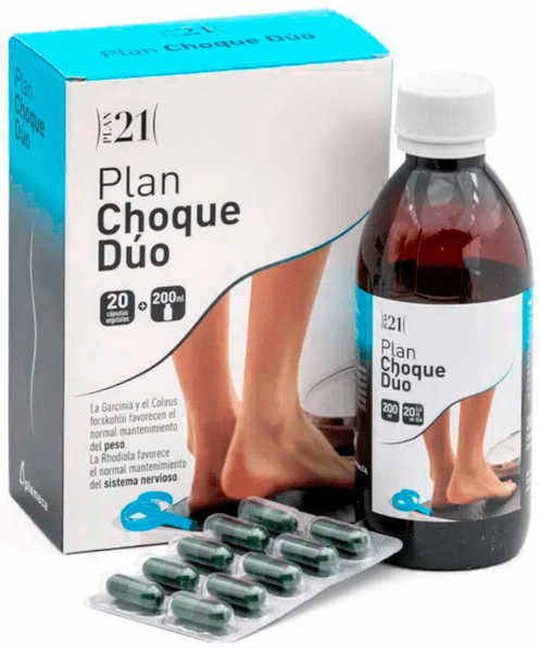 Plameca Plan Choque Dúo 20 Cápsulas Vegetales + 200 Ml