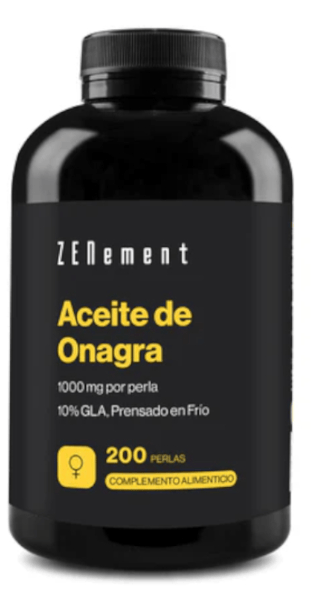 ZENement Aceite de Onagra 1000 Mg 10% GLA 200 Cápsulas Blandas
