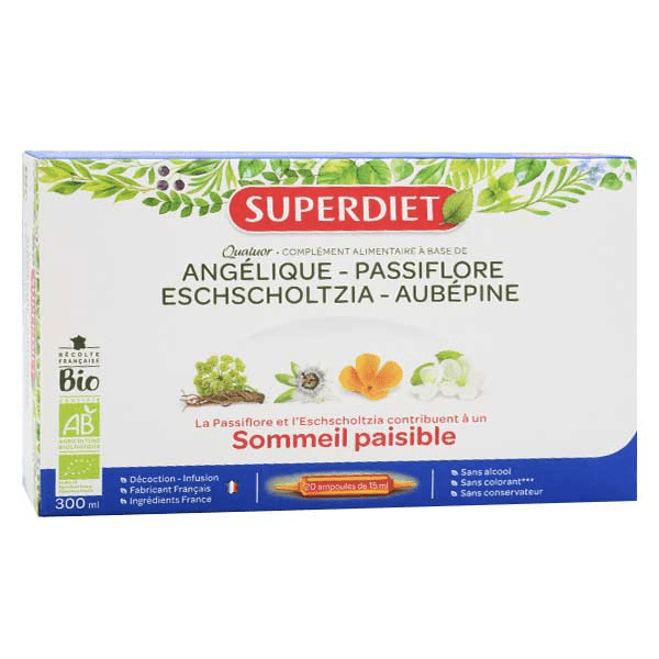 Quatuor Passiflore Sommeil Paisible Bio 20 ampoules 3