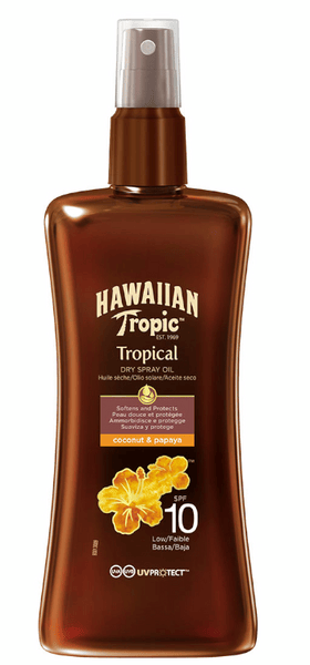 Hawaiian Tropic Aceite Seco Bronceador SPF10 200 ml