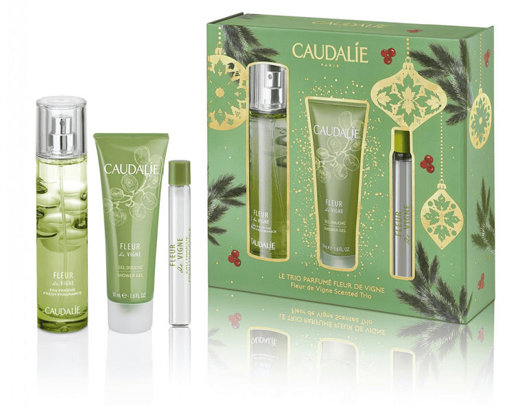 Caudalie Fleur de Vigne Fragancia 50 ml + Gel de Baño 50 ml + Roll-On 10 ml