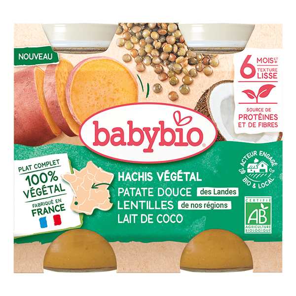 Hachis Végétal Patate Douce Lentilles Lait de Coco Bio 400g 5