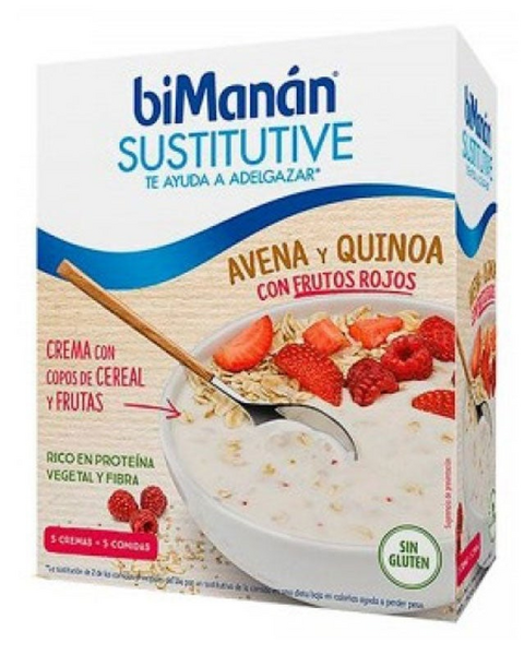 BiManán Sustitutive Crema Avena Y Quinoa Con Frutos Rojos 275gr