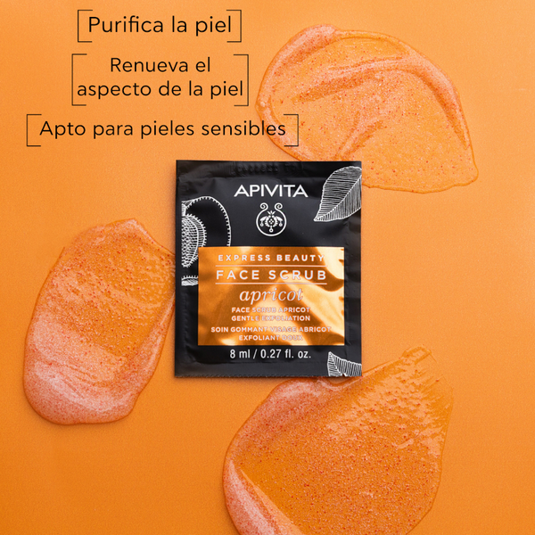 Apivita Express Beauty Gel De Exfoliación Suave Con Albaricoque 2x8ml