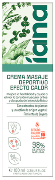 Iana Crema Masaje Deportivo Efecto Calor 100 Ml - Imagen 3