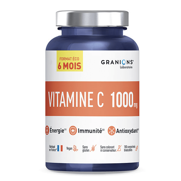 GRANIONS Vitamine C 1000 mg 6 Mois - Energie et Immunité - 180 comprimés 4