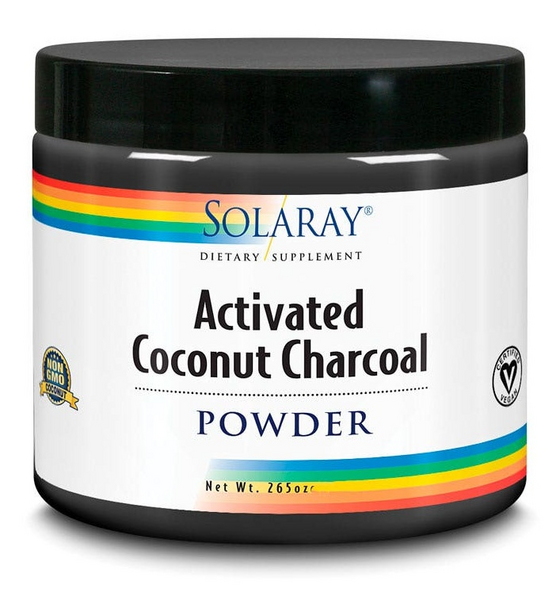 Solaray Charcoal Coconut Activated (Carbón Activo) 150 Gr