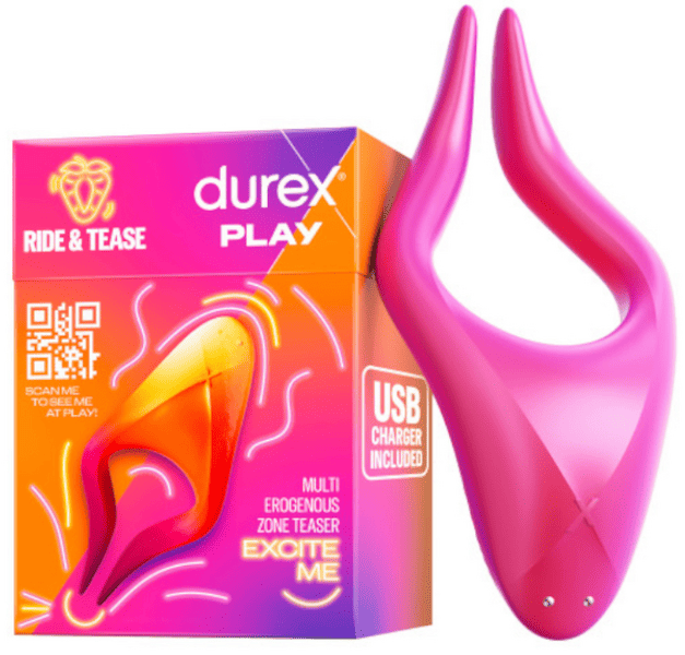 Durex RIDE & TEASE Vibrador Muti Estimulador Hombre y Mujer