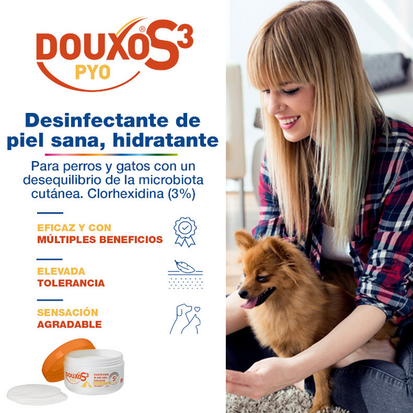 DOUXO S3 Pyo Pads Desinfectante Perros Y Gatos 30 Uds