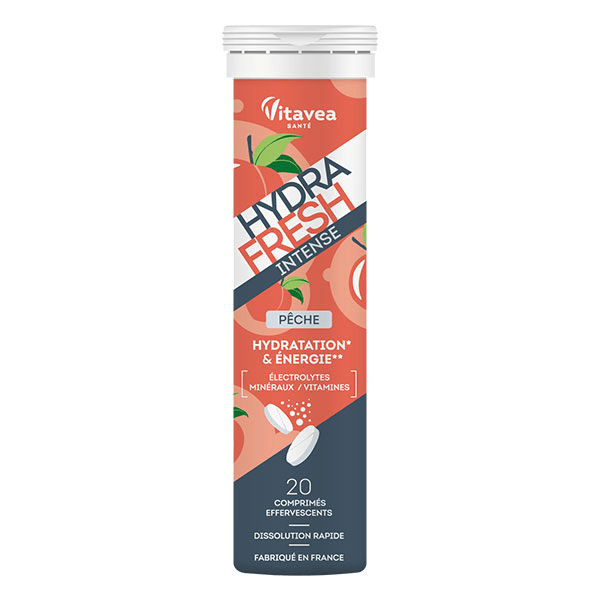 HydraFresh Intense Pêche Formule complète 20 comprimés effervescents 3