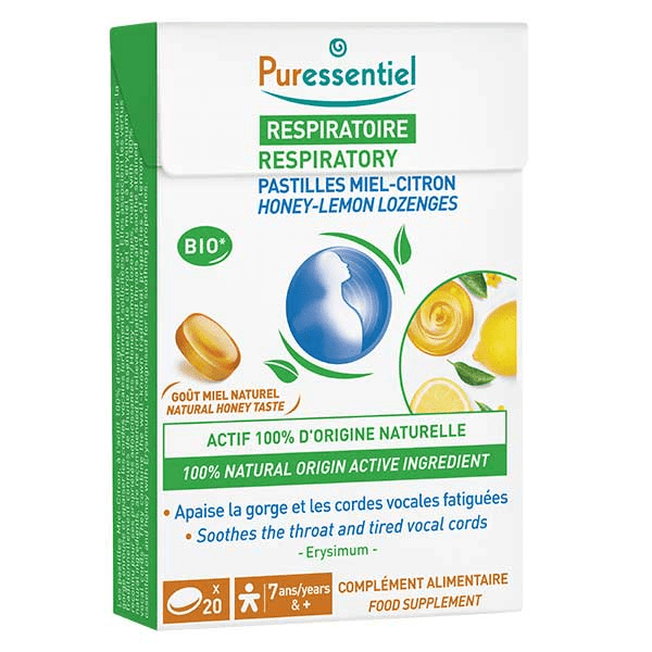Respiratoire Pastilles Gorge Miel-Citron 20 unités 3