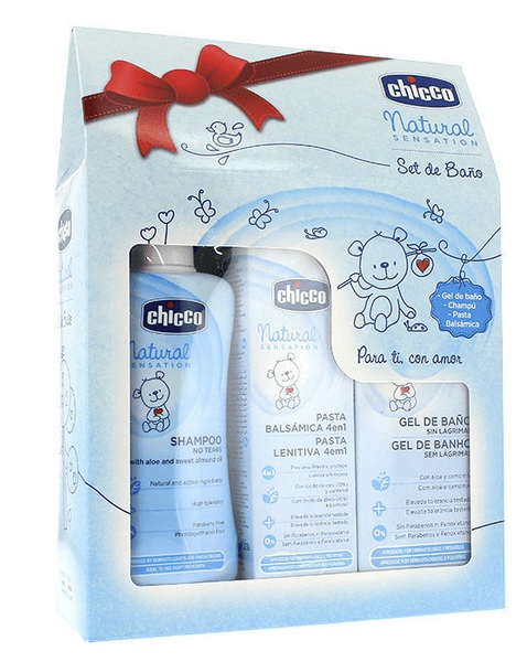 Chicco Natural Sensation Set Baño Gel de Baño 200ml + Champú 300ml+ Pasta Lenitiva 100 ml