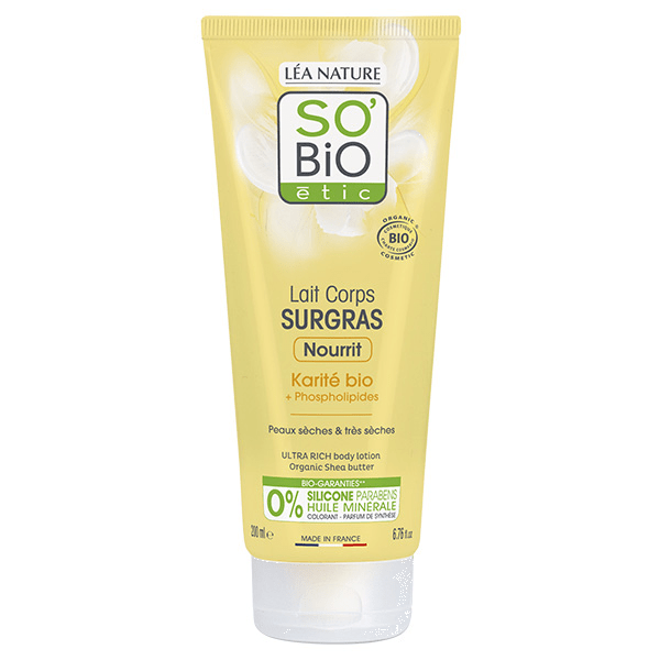 So'Bio Étic Lait Corps Surgras Karité Bio 200ml 2