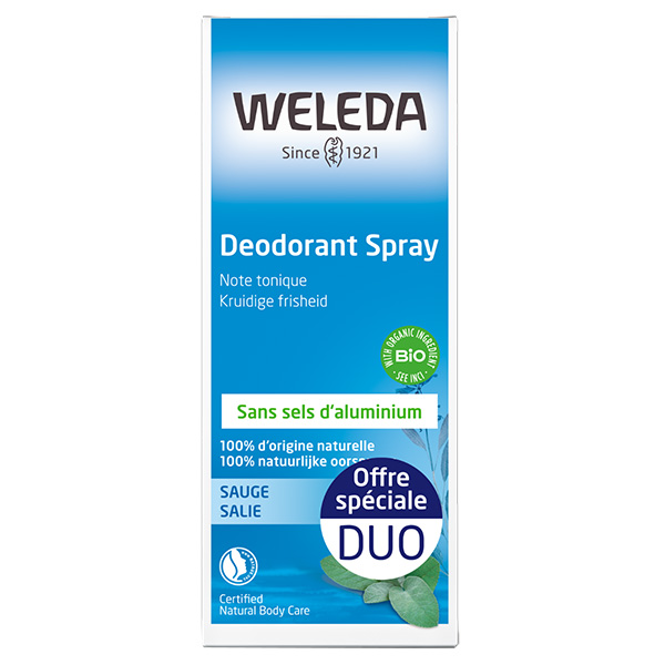 Sauge Déodorant Bio Lot de 2 x 100ml