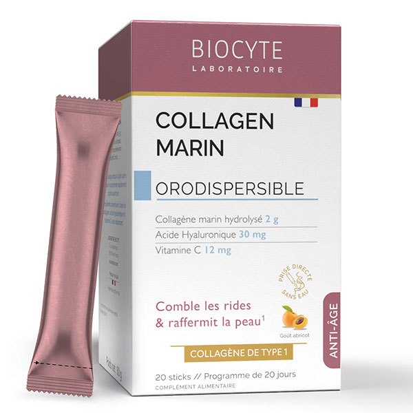- Collagene Marin Orodispersible - Acide Hyaluronique, Vitamine C - Comble Les Rides