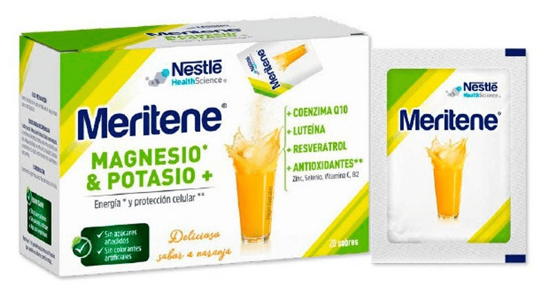 Meritene Magnesio + Potasio Sabor Naranja 20 Sobres
