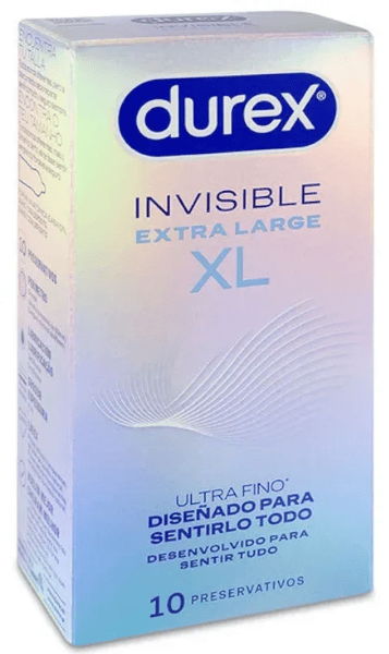 Durex Preservativos Invisible XL 10 uds