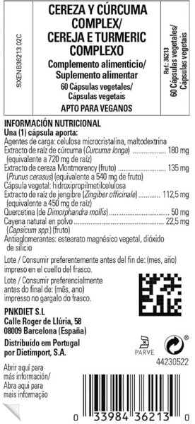 Solgar Cereza Y Cúrcuma Complex 60 Cápsulas