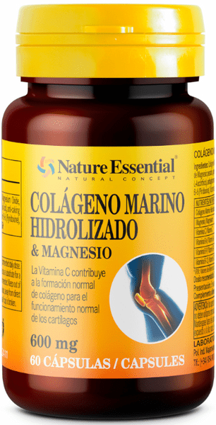 Nature Essential Colágeno Marino + Magnesio 600Mg 60 Cápsulas