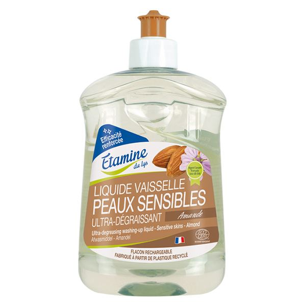Liquide Vaisselle Ultra Dégraissant Amande Peaux Sensibles 500ml