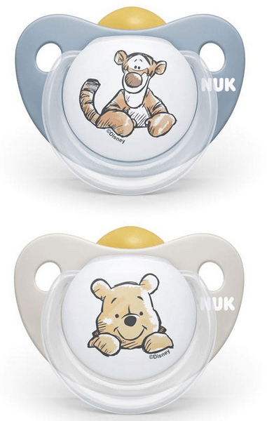 Nuk Trendline Chupete Látex Winnie the Pooh 18-36m Beig y Azul 2 uds