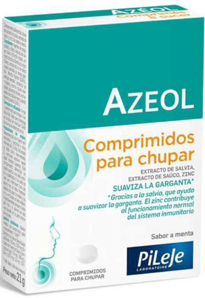 Pileje Azeol Menta 30 Comprimidos Para Chupar