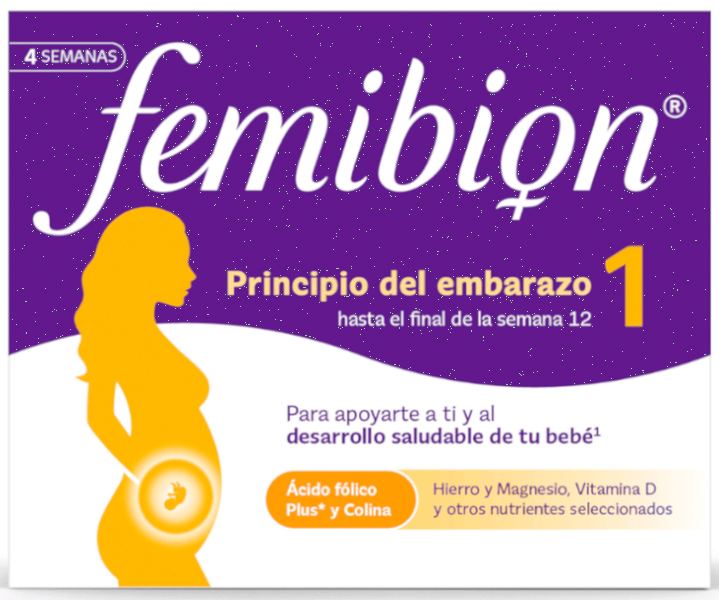 Femibion Mujer 1 Primer Trimestre De Embarazo, Semanas 1-12, Ácido Fólico Plus Y Vitaminas 28 Comprimidos