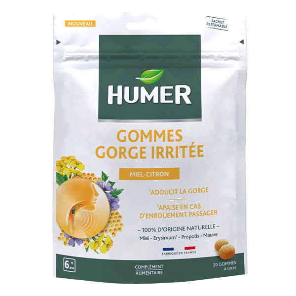 Gommes Gorge Irritée Miel Citron - 30 gommes 2