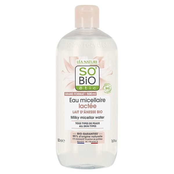 So'Bio Étic Mon Lait d'Ânesse Eau Micellaire Lactée Bio 500ml 2