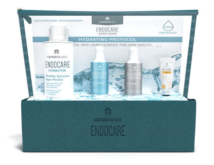 Endocare Expert Drops Hydrating + Soft Peel + Agua Micelar + Muestra Heliocare