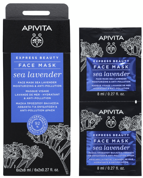 Apivita Express Beauty Mascarilla Hidratante y Antipolución 2x8 ml