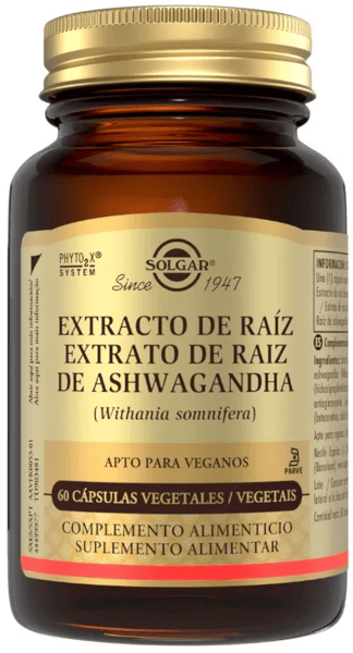Solgar Extracto de Raíz de Ashwagandha 60 Cápsulas Vegetales