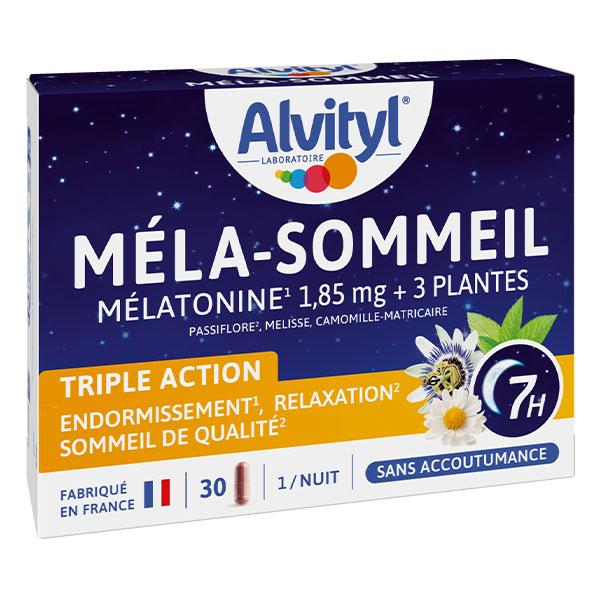 Méla-Sommeil Mélatonine + 3 plantes + vitamine B6 dès 18 ans 30 gélules 4
