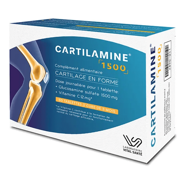 Cartilamine 1500, confort articulaire, 90 comprimés (3 mois) 2