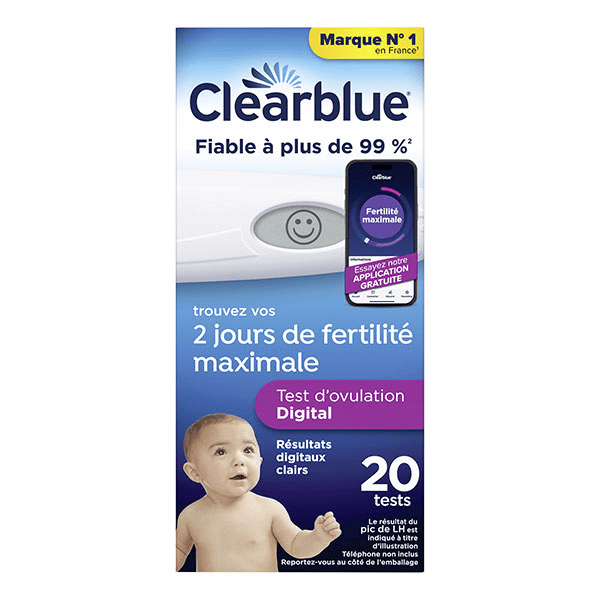 Test Ovulation Digital 1 Hormone ( 2 jours de fertilité) x20