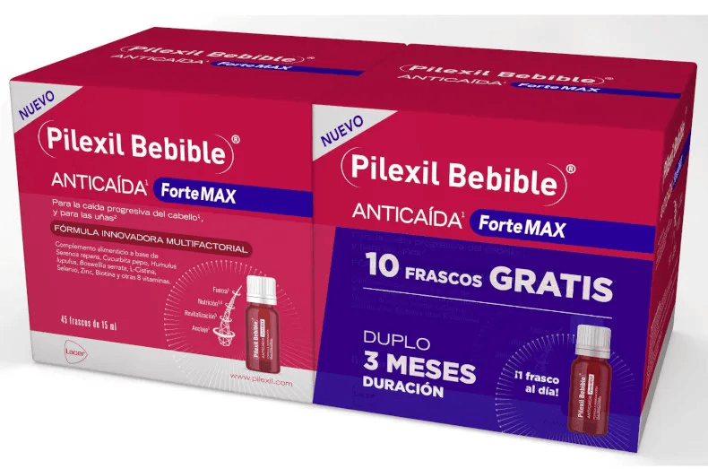 Pilexil Forte Max Cabello Anticaída 45+45 Bebibles