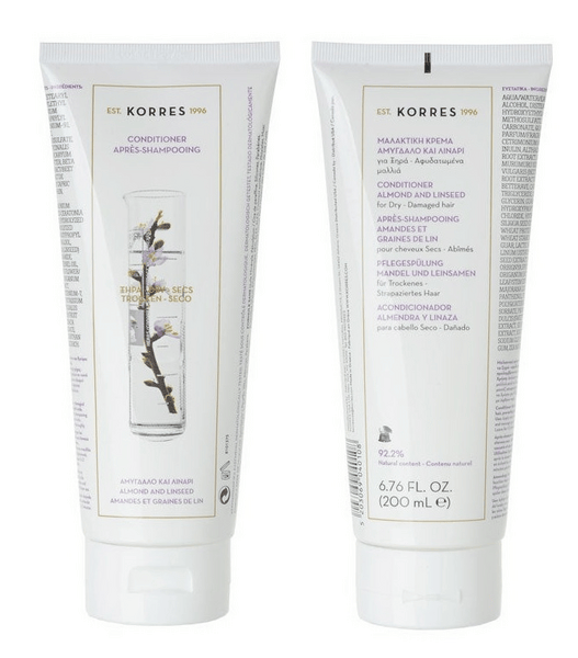 Korres Acondicionador Cabello Seco con Almendra y Linaza 200 ml