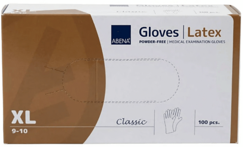 Abena Guantes Látex Natural Talla XL 100 uds