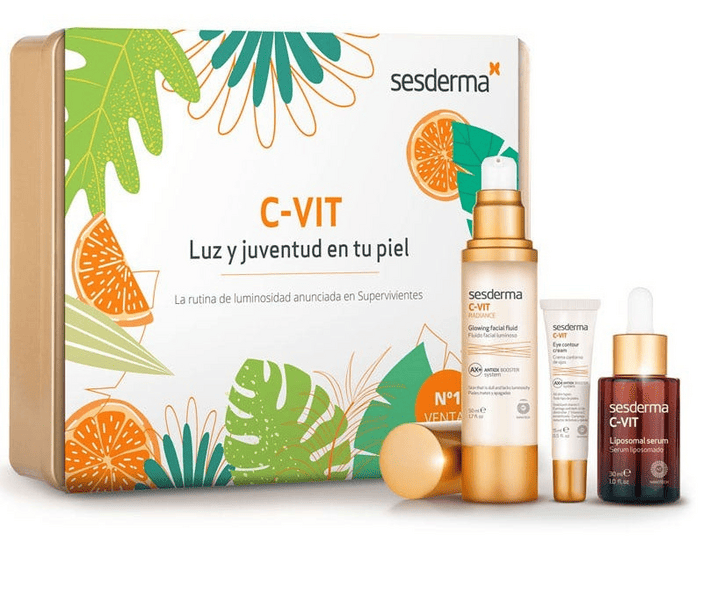 Sesderma C-Vit Fluido Luminoso + Sérum Liposomado + Contorno Ojos