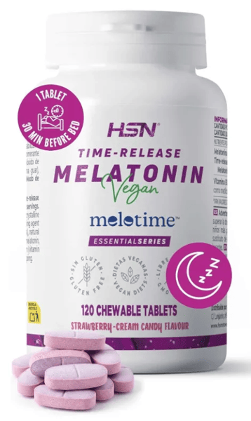 HSN Melatonina Masticable Liberación Secuencial (Melotime™) 120 Tabletas