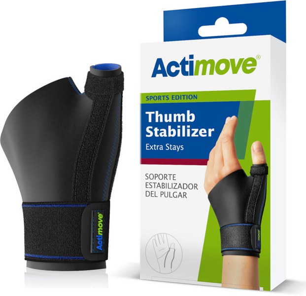 Actimove Estabilizador De Pulgar Con Férulas, Color Negro, Talla S/M