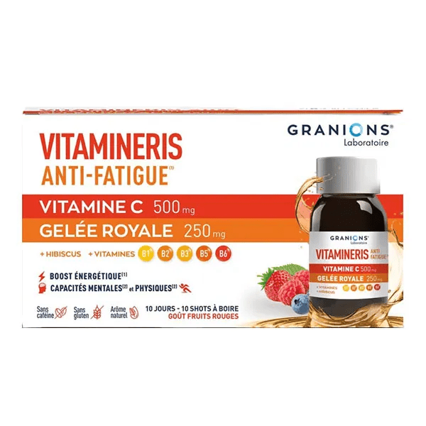 Granions Vitamineris Vitamine C Gelée Royale 10 Shots Goût fruits rouges 3