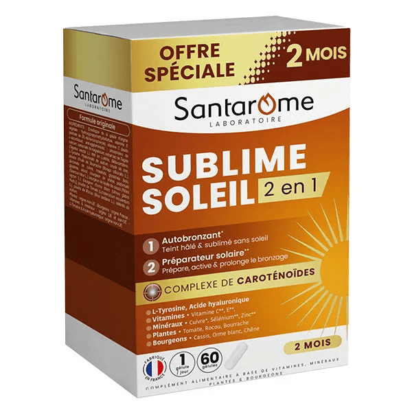 Santarome - Autobronzant & Préparateur solaire - Offre 2 Mois - 60 gélules 2