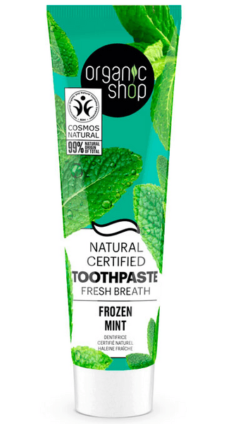 Organic Shop Pasta de Dientes Natural Aliento Fresco Menta Helada 100 gr