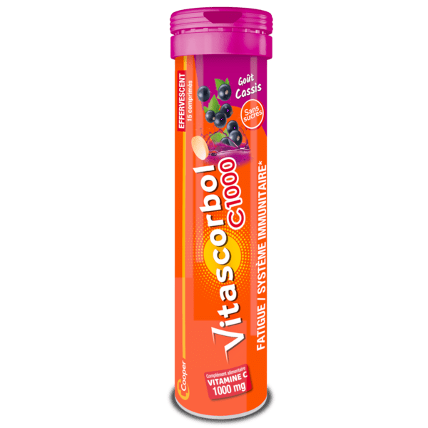 Complément alimentaire Vitamine C 1000 15 comprimés effervescents Cassis 3