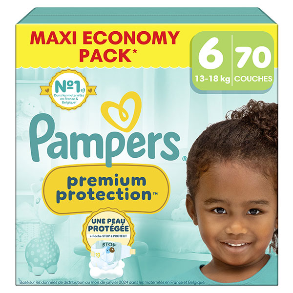Couches Premium Protection Maxi Pack T6 (13-18 Kg)