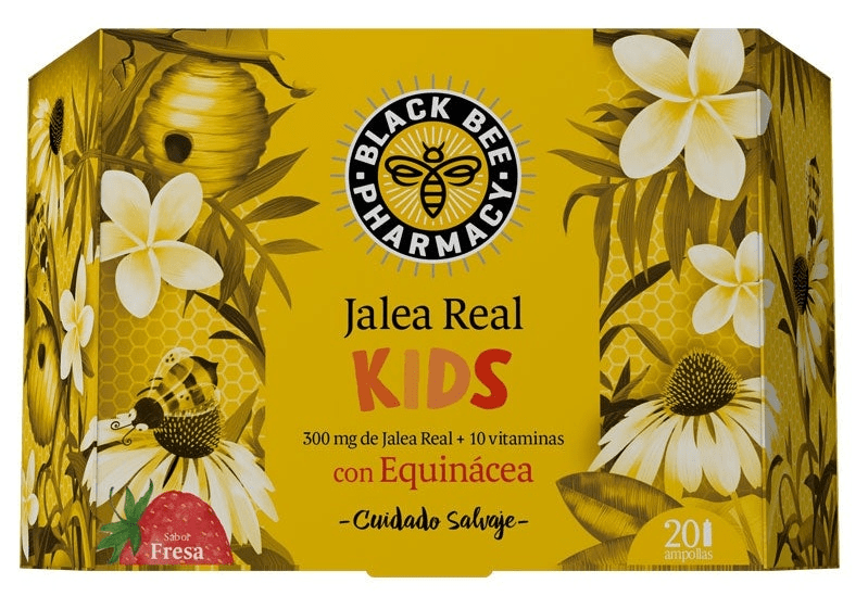Black Bee Jalea Real Kids Con Equinácea Sabor Fresa 20 Ampollas